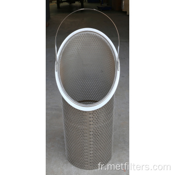 Panier de filtre en acier inoxydable pour le système de filtration de l&#39;industrie